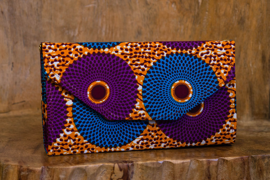 African print clutch bag