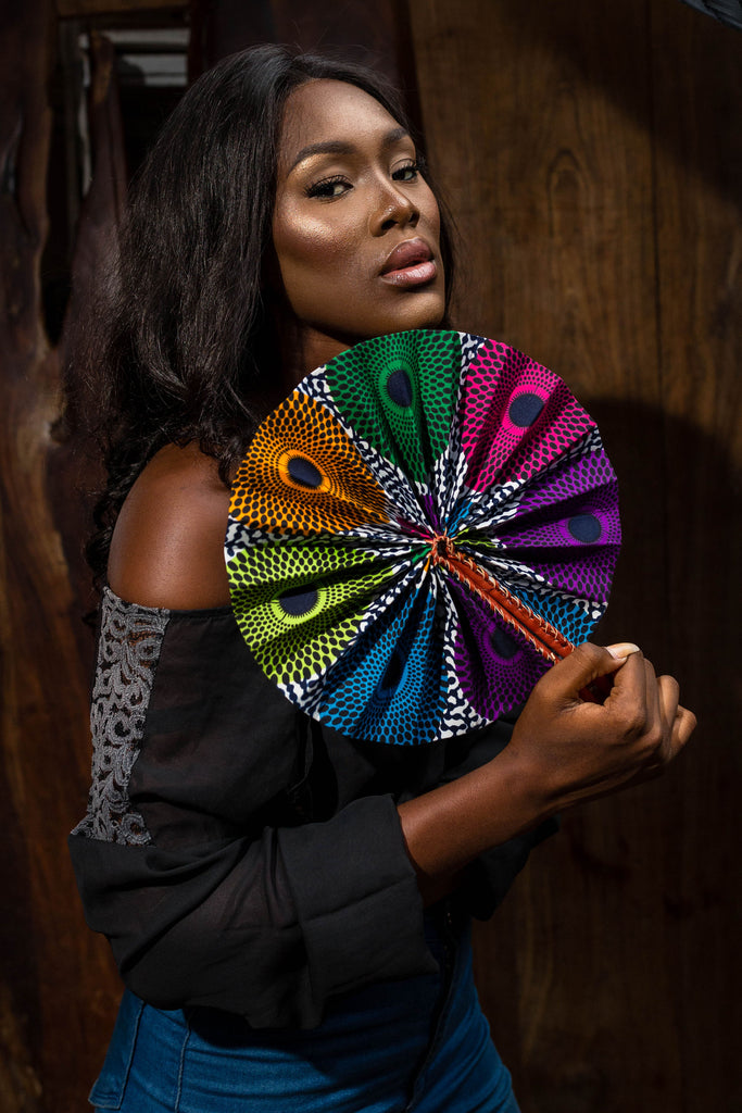 African cloth fan